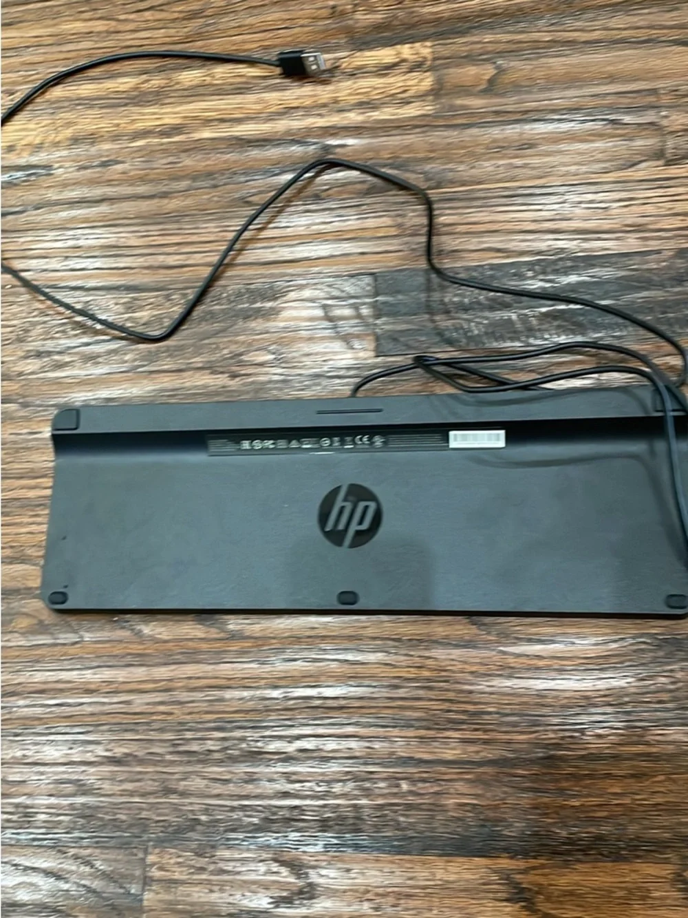 HP Slim Wired Full-Size Black USB Keyboard with Numeric Keypad